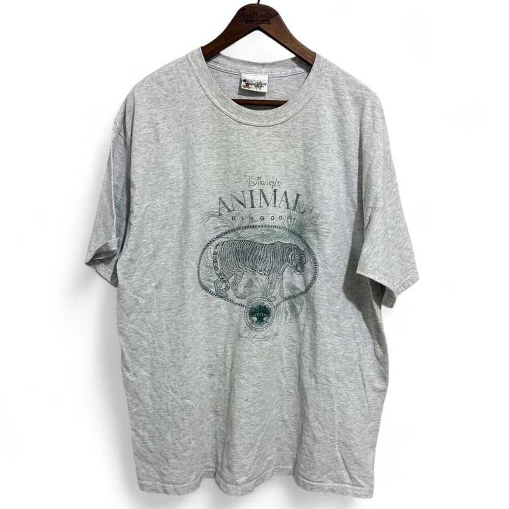 Walt Disney World Animal Kingdom Tiger Graphic T-Shirt XL Heather Grey
